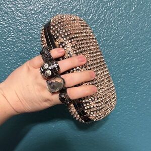 Elegant Crystal Embellished Clutch